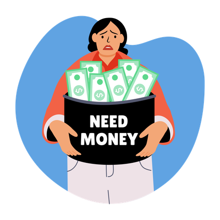 Businessman facing hyperinflation  Illustration