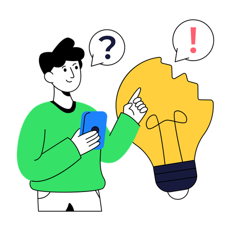 Businessman Facing Idea Failure  Illustration