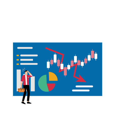 Businessman Facing Investment Loss  Illustration