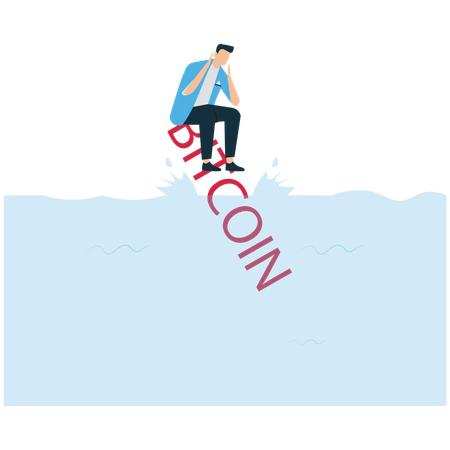 Businessman facing market risk  Illustration