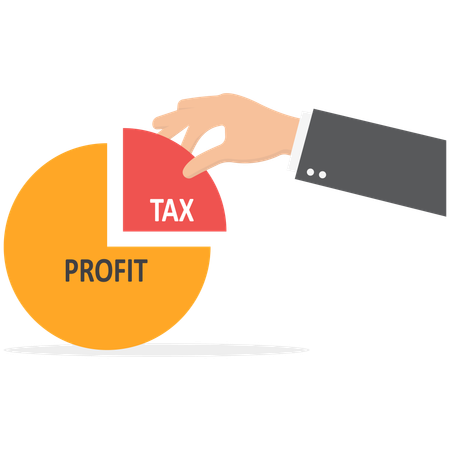 Businessman facing tax burden  Illustration