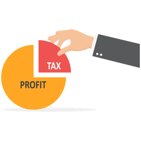 Businessman facing tax burden  Illustration