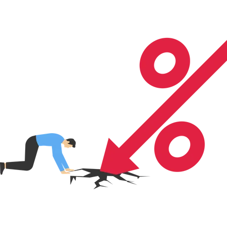 Fail Percentage Business Unexpected Entrepreneur Bankruptcy Poor Earnings Charts Bad Business Practices Vector Illustration Design Concept In Flat Style Illustration