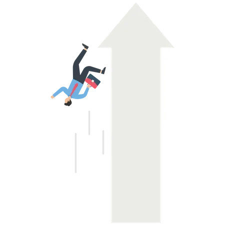 Businessman falling  Illustration