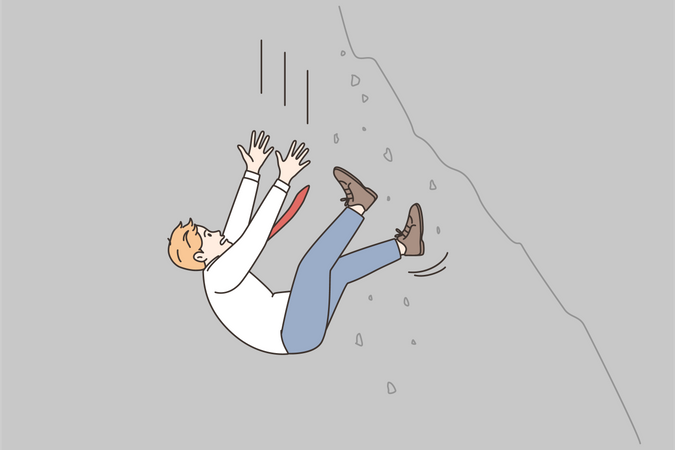 Businessman falling down  Illustration