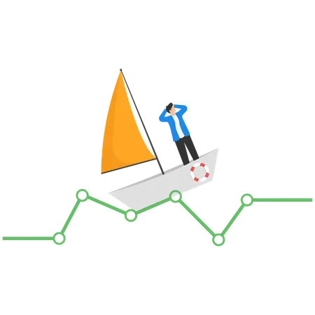 Businessman falling down  Illustration