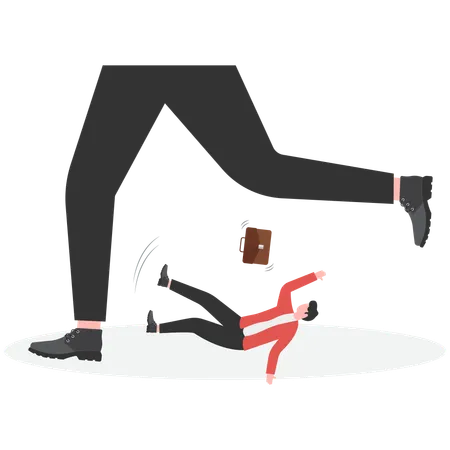 Businessman falling down  Illustration