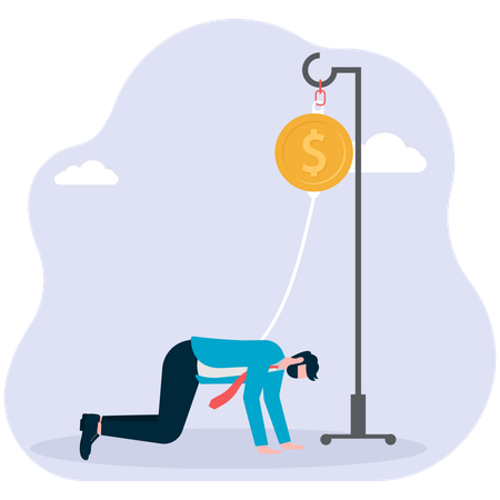 Businessman falling down  Illustration