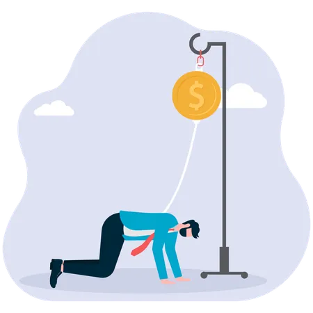 Businessman falling down  Illustration