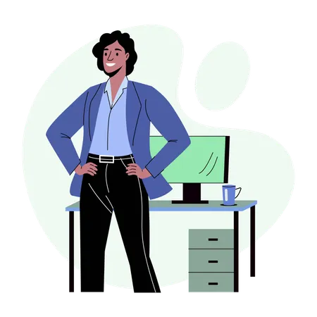Businessman Feeling accomplished  Illustration