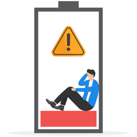 Businessman feeling fatigue  Illustration