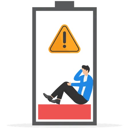 Businessman feeling fatigue  Illustration