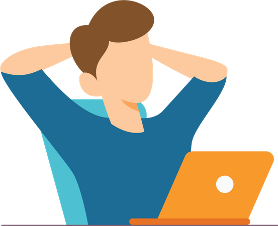 Businessman Feeling Fun  Illustration