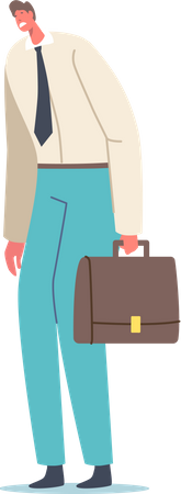 Businessman feeling sad  イラスト