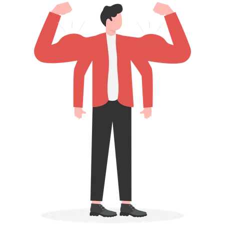 Businessman feeling self confident  Illustration