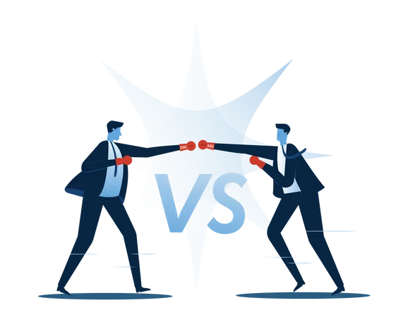 Businessman fighting each other  Illustration