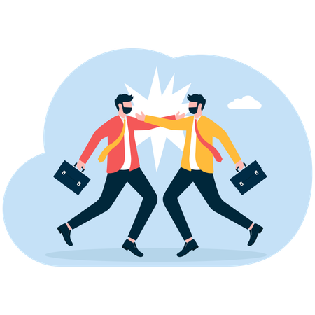 Businessman fighting each other  Illustration