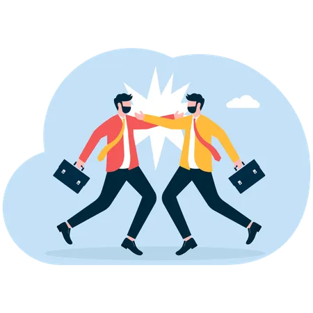 Businessman fighting each other  Illustration