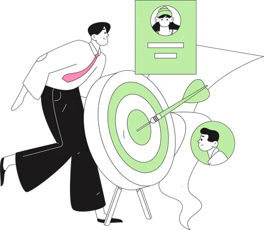 사업가가 새 후보를 확정하다  일러스트레이션