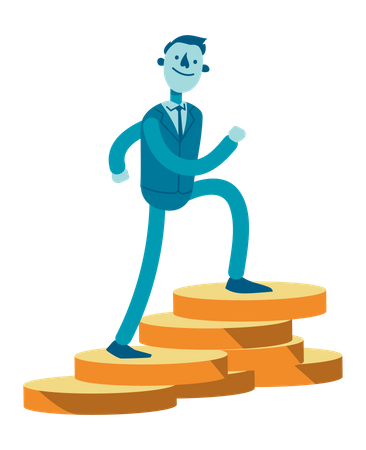 Businessman financial growth  Illustration