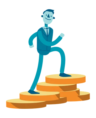 Businessman financial growth  Illustration