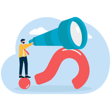 Businessman find business vision  Illustration