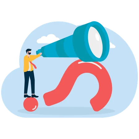 Businessman find business vision  Illustration
