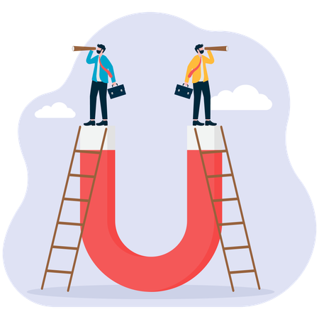 Businessman find business vision  Illustration