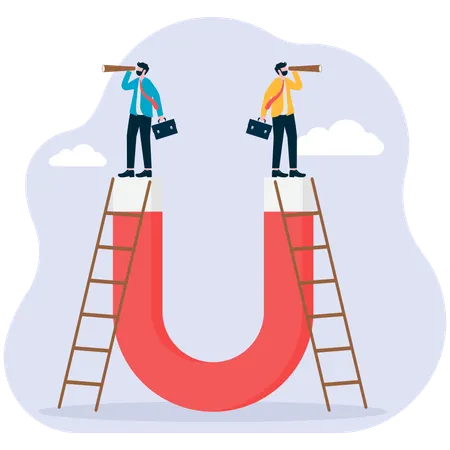 Businessman find business vision  Illustration