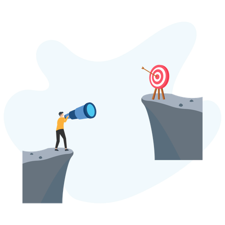 Businessman find Business Vision  Illustration