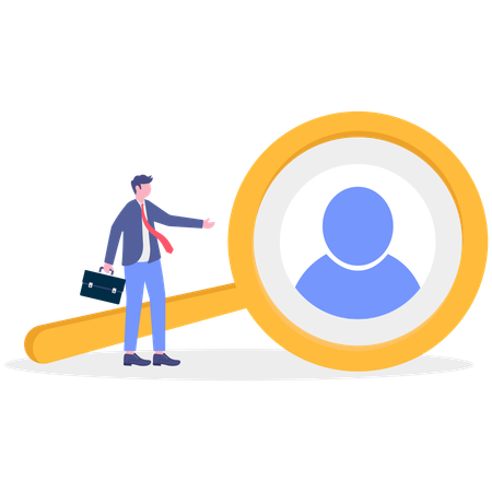 Businessman find employee  Illustration
