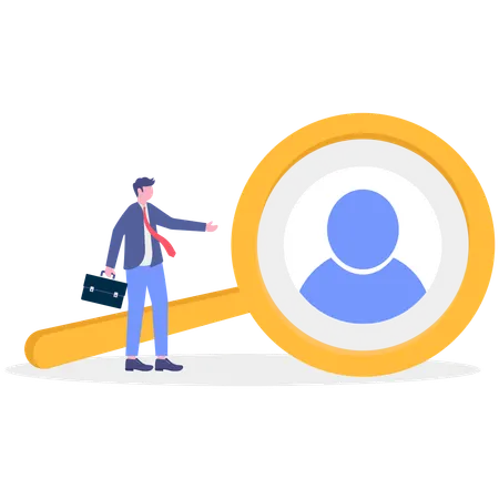 Businessman find employee  Illustration