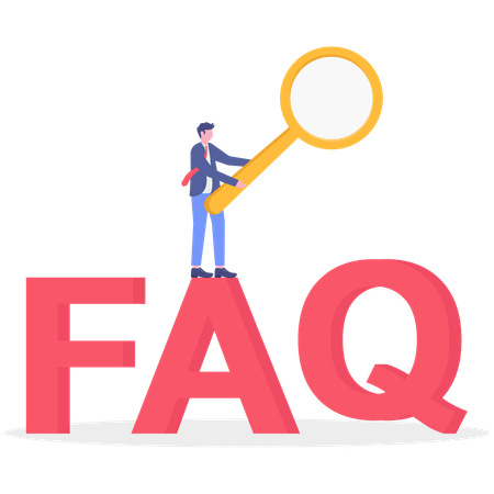 Businessman find faq  Illustration