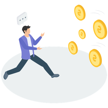 Businessman Find Money Fraud  Illustration
