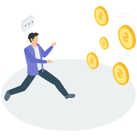 Businessman Find Money Fraud  Illustration