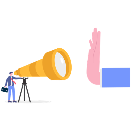 Businessman Finding business idea  Illustration