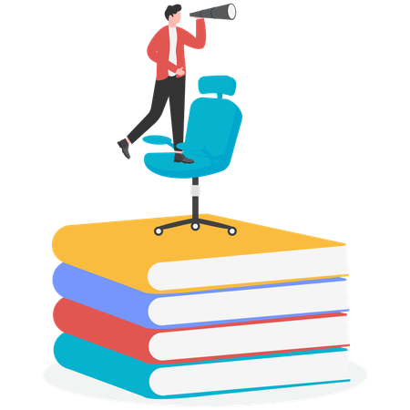 Businessman finding business opportunities  Illustration