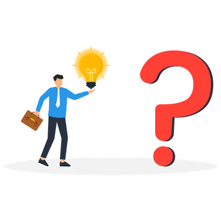 Question And Answer Solving Problem Or Business Solution Ask For Reply Or Idea To Solve Difficulty And Trouble Illustration