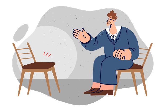 Businessman finding new employee for company  Illustration