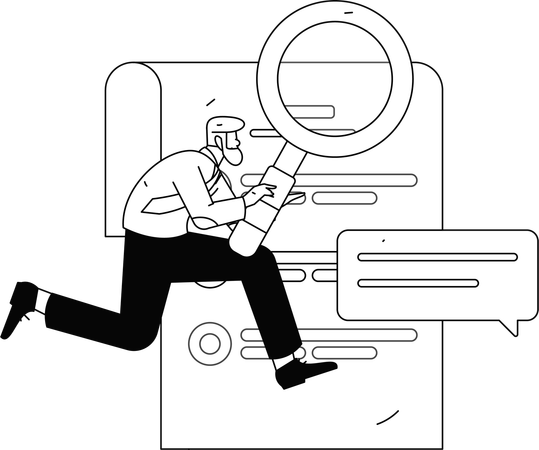 Businessman  finding new employee for vacant job  Illustration