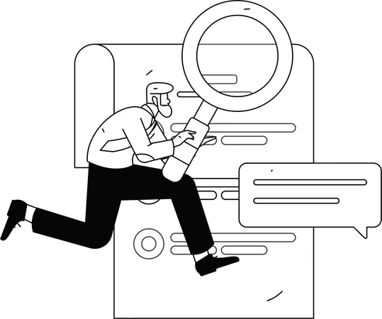 Businessman  finding new employee for vacant job  Illustration
