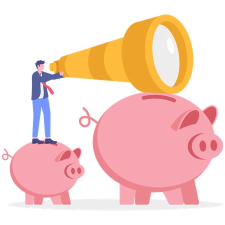 Businessman Finding new investment opportunities  Illustration