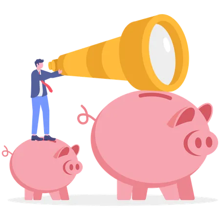 Businessman Finding new investment opportunities  Illustration