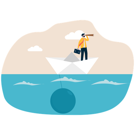 Businessman finding new opportunity  Illustration