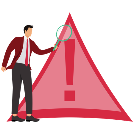 Businessman finding root cause analysis  Illustration