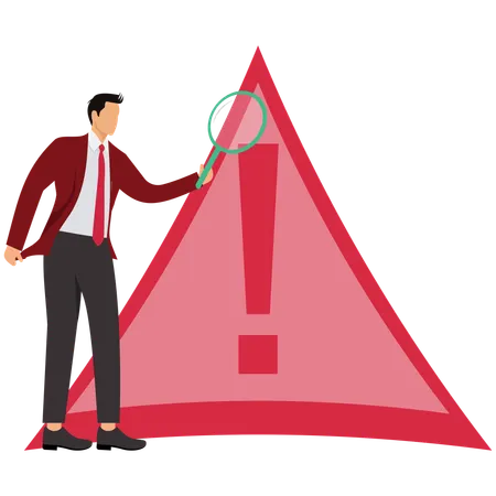 Businessman finding root cause analysis  Illustration