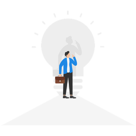 Businessman finding solution  Illustration