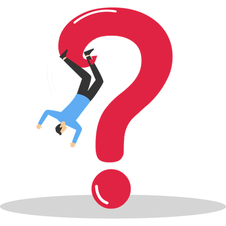 Businessman finding solution from problem  Illustration