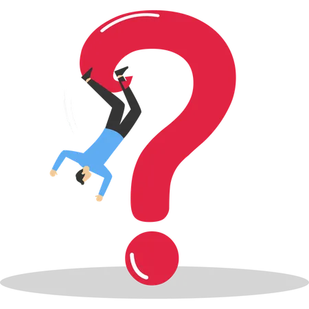 Businessman finding solution from problem  Illustration