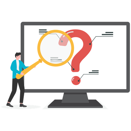 Businessman Finding solution  Illustration